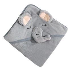 Nayno Grey Baby Towel – Soft and Absorbent Hooded Towel for Newborns and Toddlers